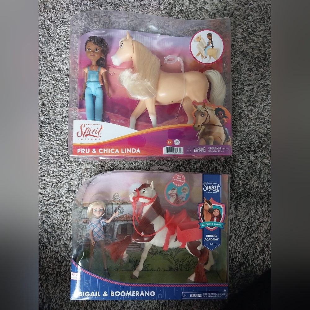 Spirit Abigail and Boomerang, Pru and Chica Linda dolls